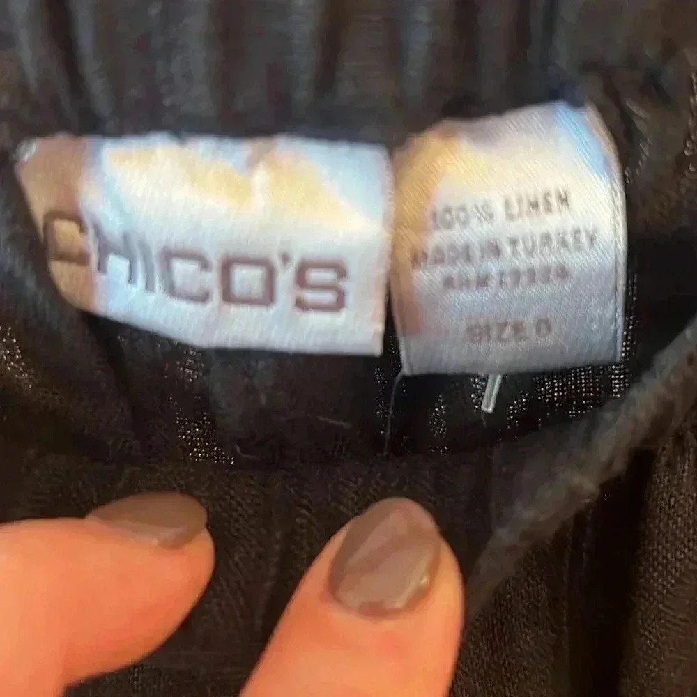 NWT Chico’s Gaucho Linen Pants-Sz 0 - Picture 2 of 6